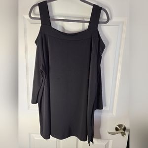 Woman Within plus size black cold shoulder blouse size 22/24
